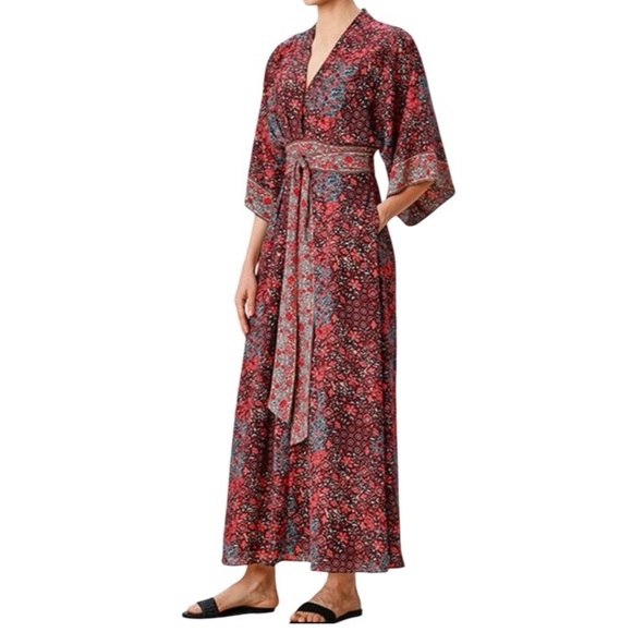 Eshakti Wayward Fancies Floral Print Crepe Kaftan XL - Picture 1 of 13